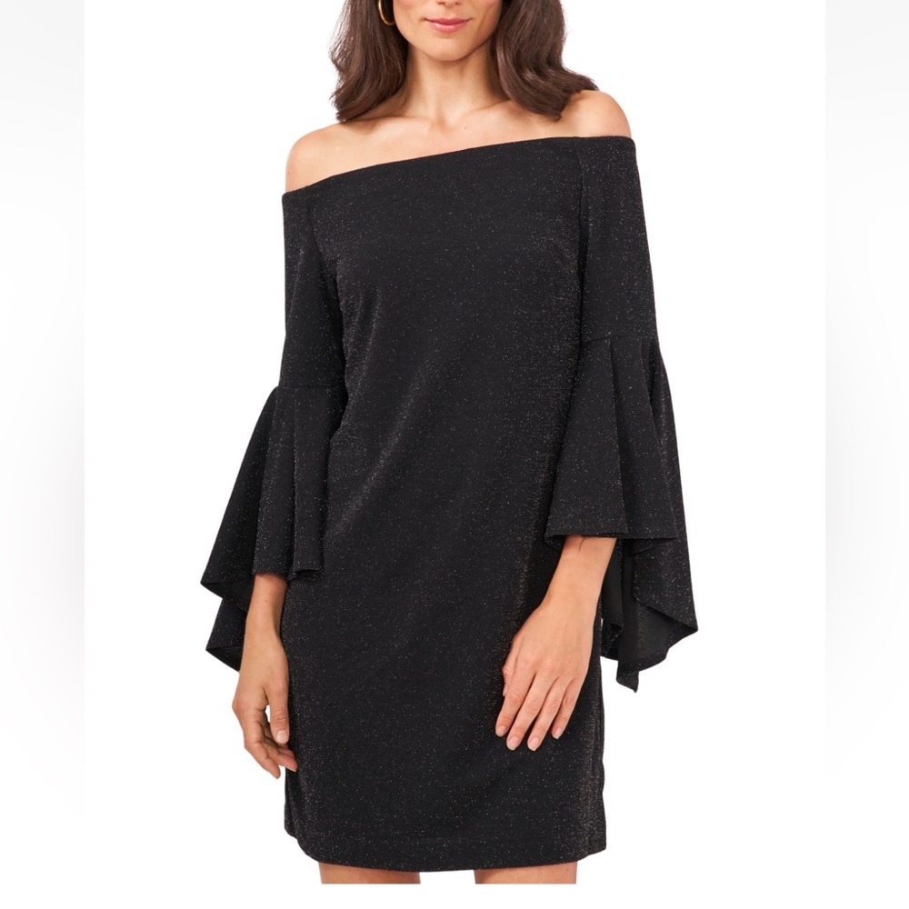 Vince Camuto off the shoulder flutter sleeve dress